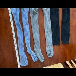 Lot of 3 Thick Cotton Knit Tights
